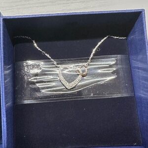 Swarovski Double Heart Crystal Necklace with‎ Box